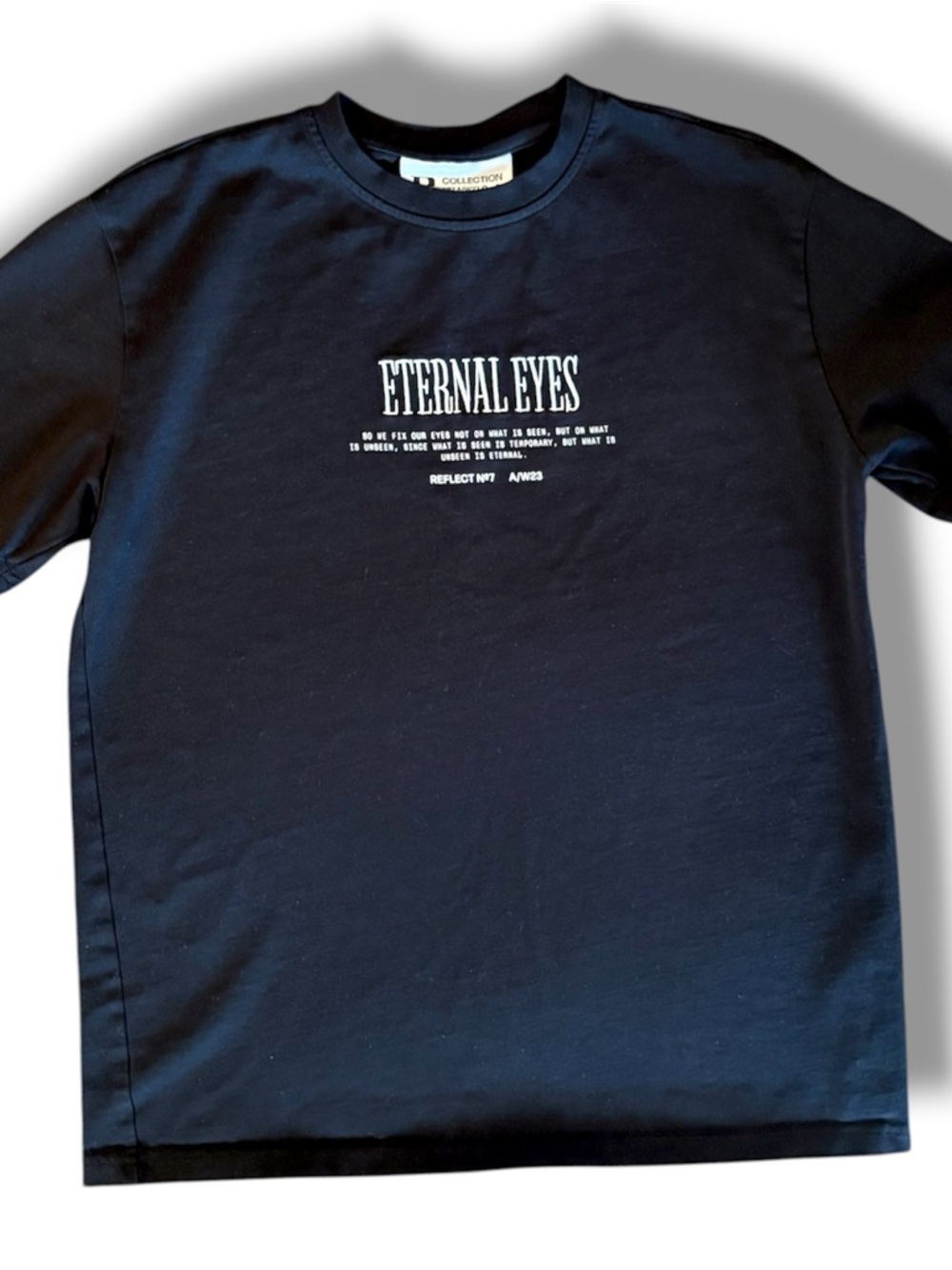 Eternal Eyes T-Shirt Christian Small Heavy Cotton Reflect No7 Black Short Sleeve